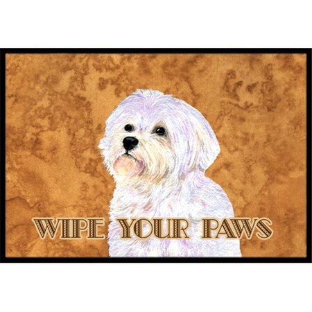Carolines Treasures Carolines Treasures SS4898MAT 18 X 27 In. Puppy Cut Maltese Wipe Your Paws Indoor Or Outdoor Mat SS4898MAT